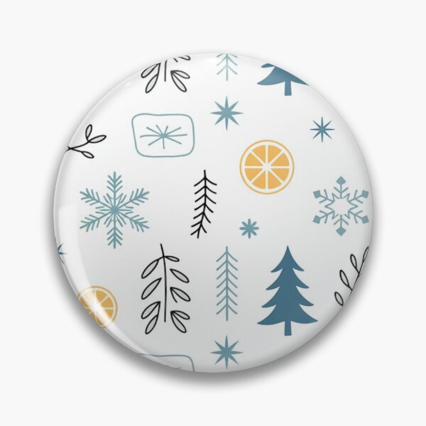 Item preview, Christmas Pattern Trees Snowflakes Orange Slices designed and sold by Mindful Wall Art Studio.