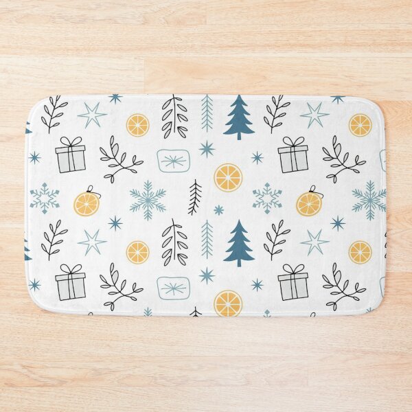Item preview, Christmas Pattern Trees Snowflakes Orange Slices designed and sold by Mindful Wall Art Studio.