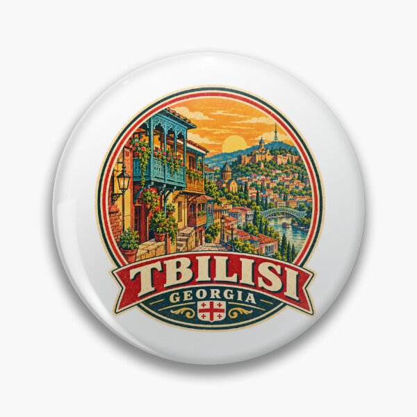 Item preview, Tbilisi Georgia Vintage Travel Poster – Retro Georgian City Souvenir designed and sold by Globalcitytees.