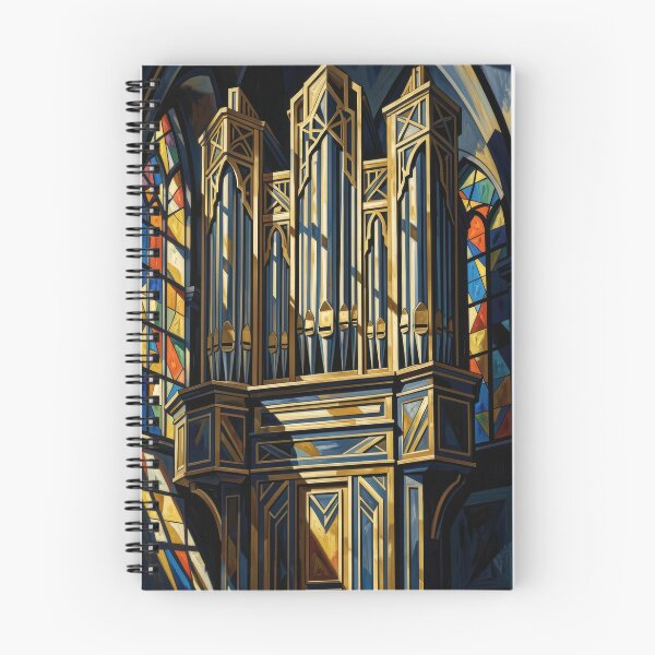 Item preview, Art Deco Cubist Cathedral Pipe Organ Art Print designed and sold by pinkal.