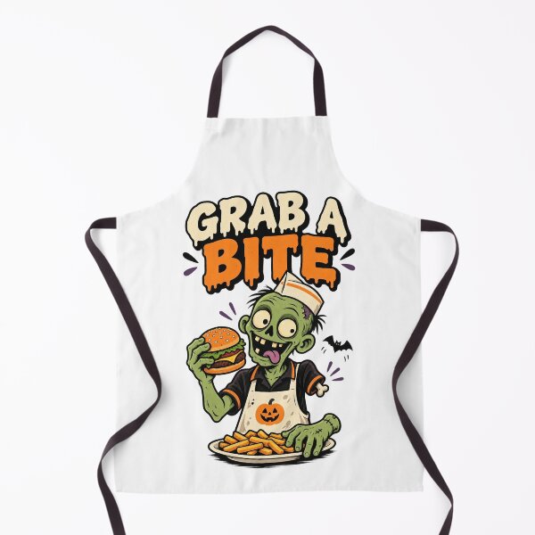 Item preview, Grab a Bite Funny Zombie Burger Halloween Food Humor Design. designed and sold by The-T-In-Retro.