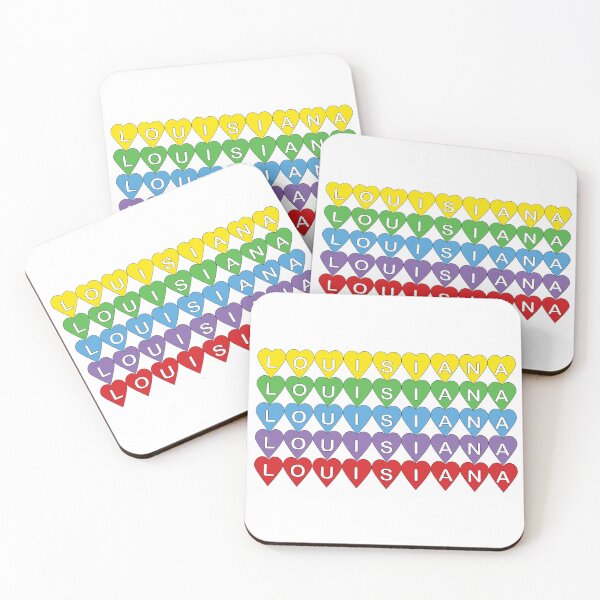 Item preview, Louisiana Colorful Hearts, Cute Home State Love designed and sold by ValeriesGallery.