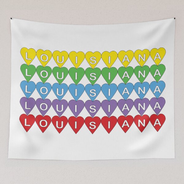Item preview, Louisiana Colorful Hearts, Cute Home State Love designed and sold by ValeriesGallery.