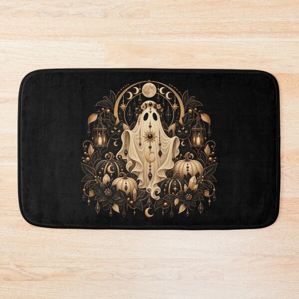 Item preview, Boho Celestial Ghost Black Cats Art designed and sold by BohoMysticArt.
