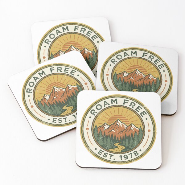 Item preview, Roam Free Vintage Mountain Adventure Badge    designed and sold by Artsyowlscrafts.