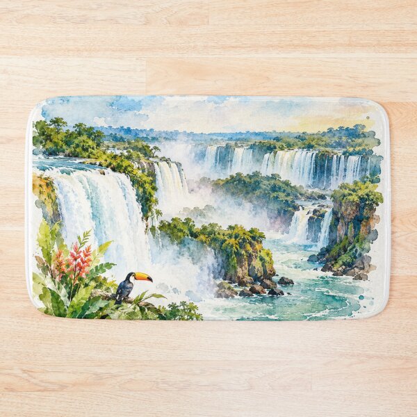 Item preview, Iguazu Falls in Watercolor - Argentine Landscapes designed and sold by Esencia Argentina.