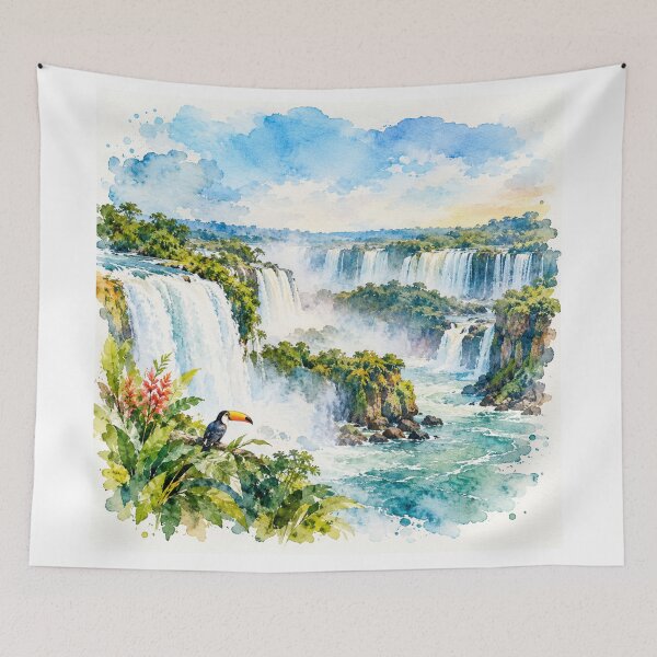 Item preview, Iguazu Falls in Watercolor - Argentine Landscapes designed and sold by Esencia Argentina.