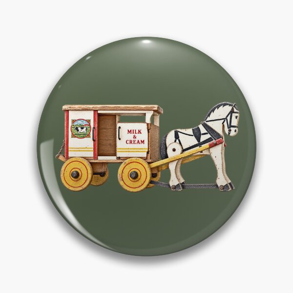 Item preview, Vintage Wooden Horse Drawn Milk Wagon  designed and sold by Susan Savad.