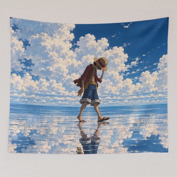 Item preview, Monkey D Luffy Ocean Dock Sky One Piece (HIGH-QUALITY) designed and sold by ShawnMorrisDesigns.