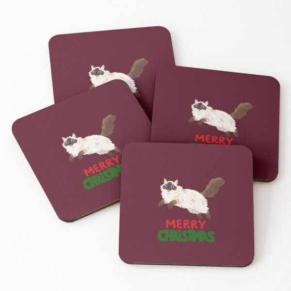 Item preview, Cute Ragdoll Cat Merry Christmas Holiday Art designed and sold by stormk10.