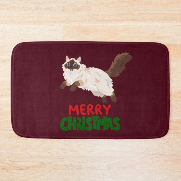 Item preview, Cute Ragdoll Cat Merry Christmas Holiday Art designed and sold by stormk10.