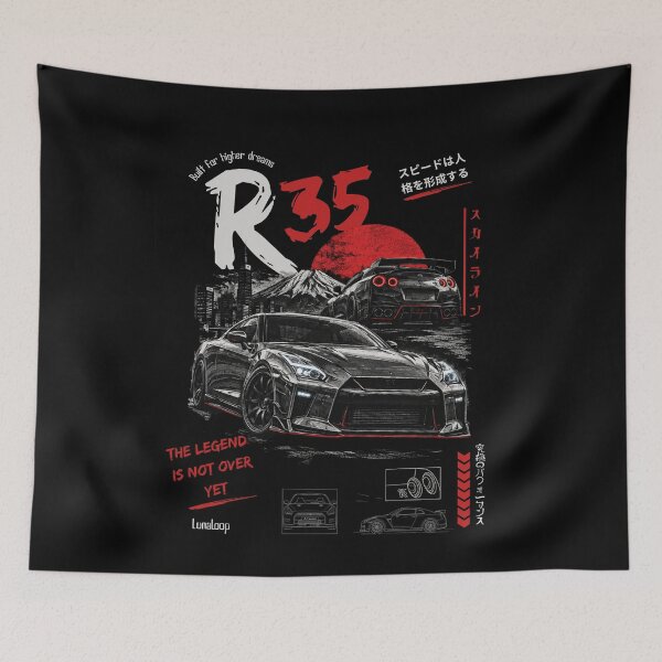 Item preview, Japanese Street Racing Supercar – Turbo Performance Automotive Art designed and sold by LunaLoop.