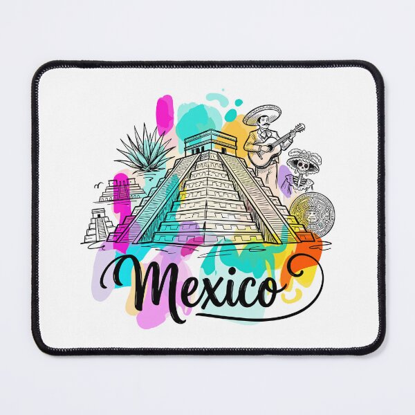 Item preview, Mexico Chichen Itza Colorful Travel Art designed and sold by EdwinkOne.