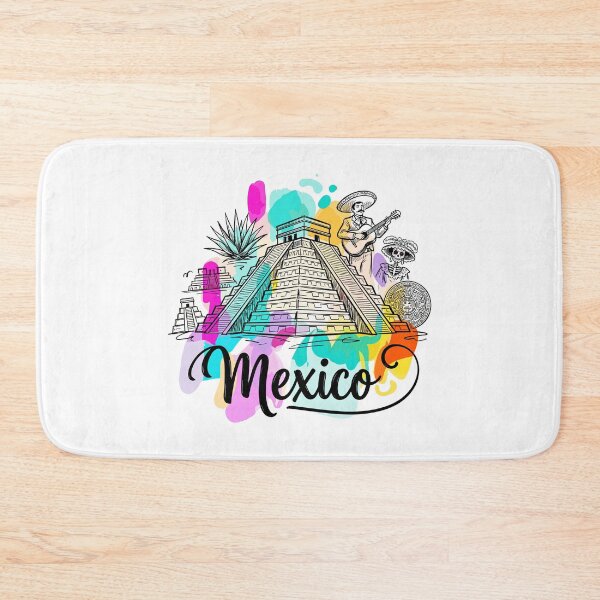 Item preview, Mexico Chichen Itza Colorful Travel Art designed and sold by EdwinkOne.