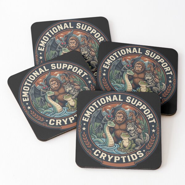 Item preview, Emotional Support Cryptids Badge designed and sold by redsharkuk.