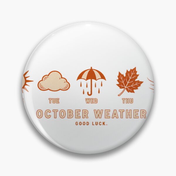 Item preview, October Weather Good Luck – Funny Fall Halloween Forecast designed and sold by pinkaesthetik.