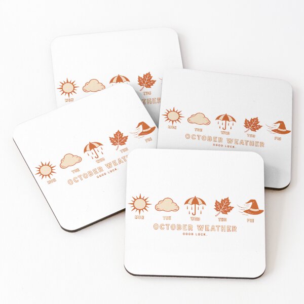 Item preview, October Weather Good Luck – Funny Fall Halloween Forecast designed and sold by pinkaesthetik.