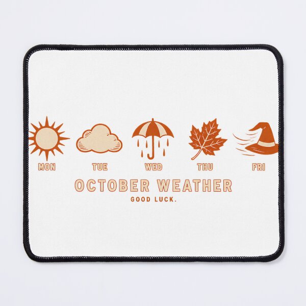 Item preview, October Weather Good Luck – Funny Fall Halloween Forecast designed and sold by pinkaesthetik.