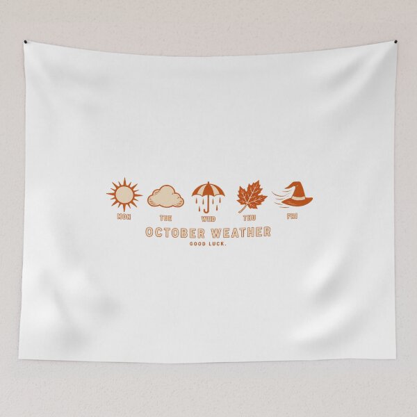 Item preview, October Weather Good Luck – Funny Fall Halloween Forecast designed and sold by pinkaesthetik.
