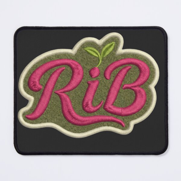 Item preview, RiB Script Organic Botanical Retro Embroidered Style designed and sold by Rib-Brand.