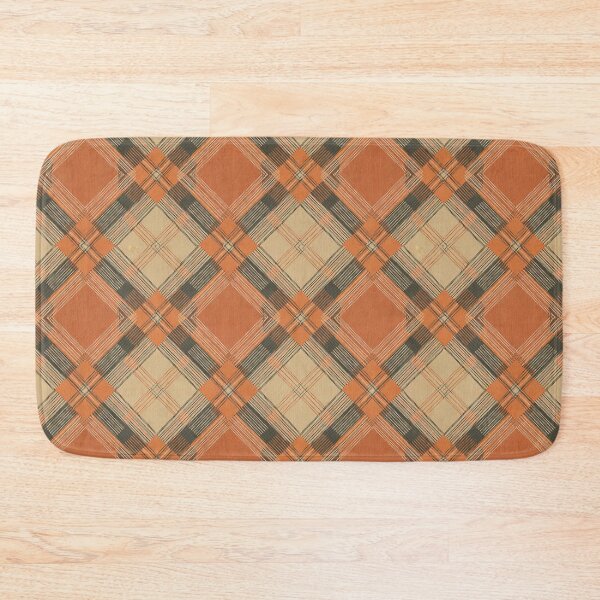 Item preview, Autumn Terracotta Plaid Tartan Diamond Pattern designed and sold by Mindful Wall Art Studio.