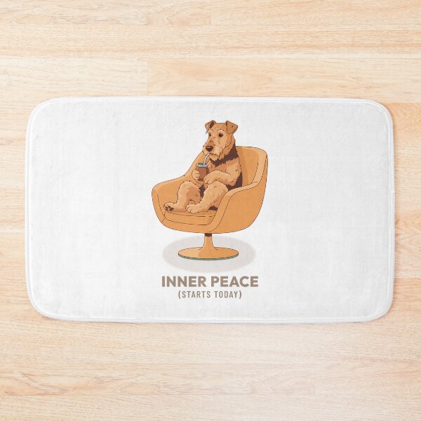 Item preview, Airedale Terrier Drinking Mate Tea Vintage Aesthetic designed and sold by COZY VINTAGE animal.
