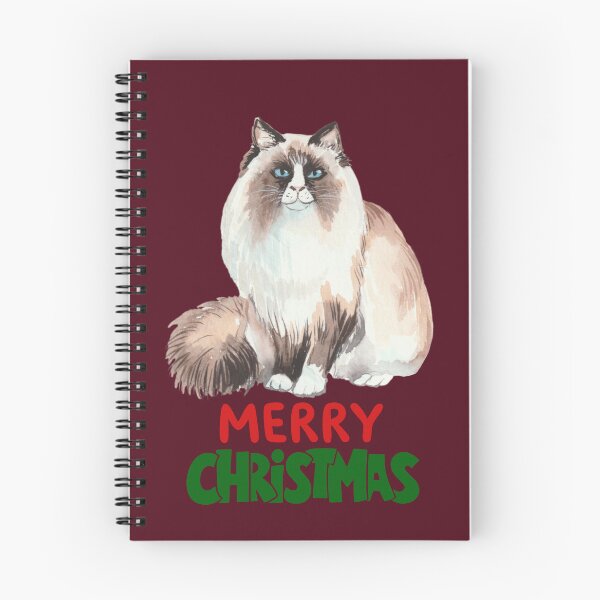 Item preview, Cute Ragdoll Cat Merry Christmas Holiday Art designed and sold by stormk10.
