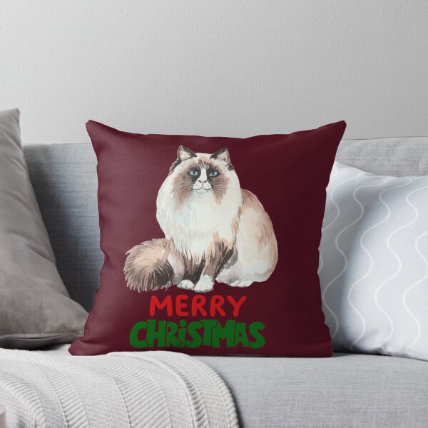 Item preview, Cute Ragdoll Cat Merry Christmas Holiday Art designed and sold by stormk10.