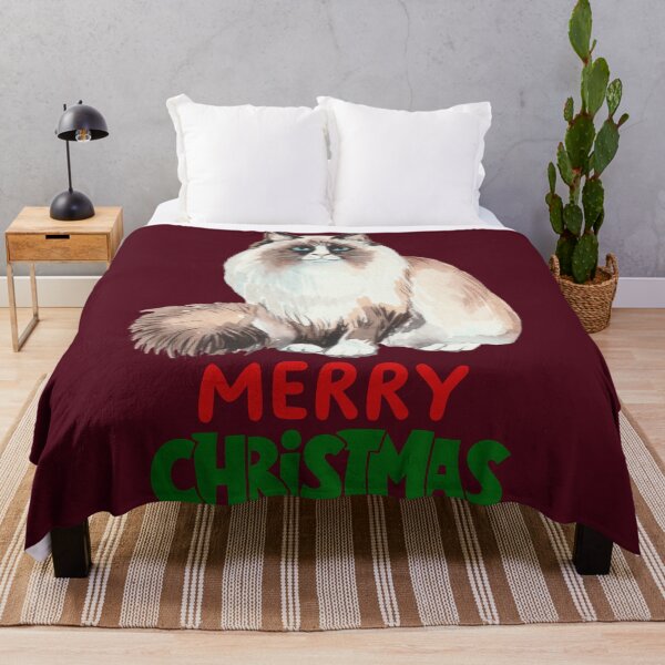 Item preview, Cute Ragdoll Cat Merry Christmas Holiday Art designed and sold by stormk10.