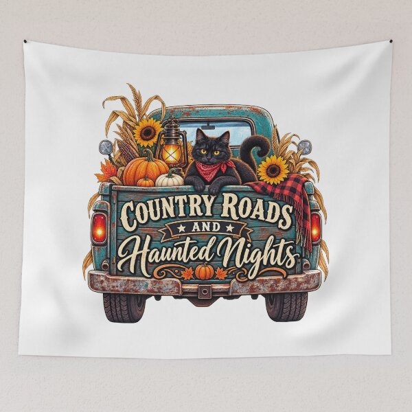 Item preview, Country Roads and Haunted Nights Black Cat designed and sold by J-CCreations.