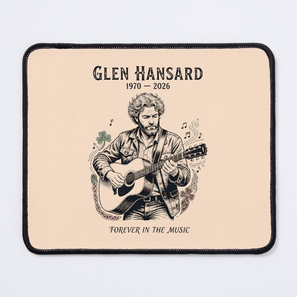 Item preview, Glen Hansard Acoustic Guitar Singer Vintage Folk Music Tribute designed and sold by Neon Bones Studio.