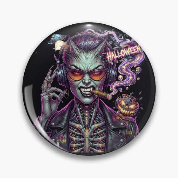 Item preview, Halloween Cyborg Demon Horns Headset Cigar designed and sold by Voodoo Store Paranormal Collections.