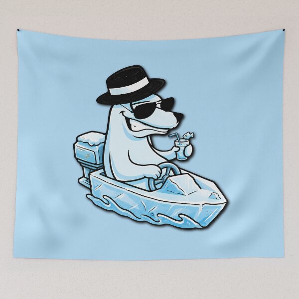 Item preview, Mr. Nonchalance Bear Sippin' with Attitude - Ridin' a Boat designed and sold by YOFANTZ!.