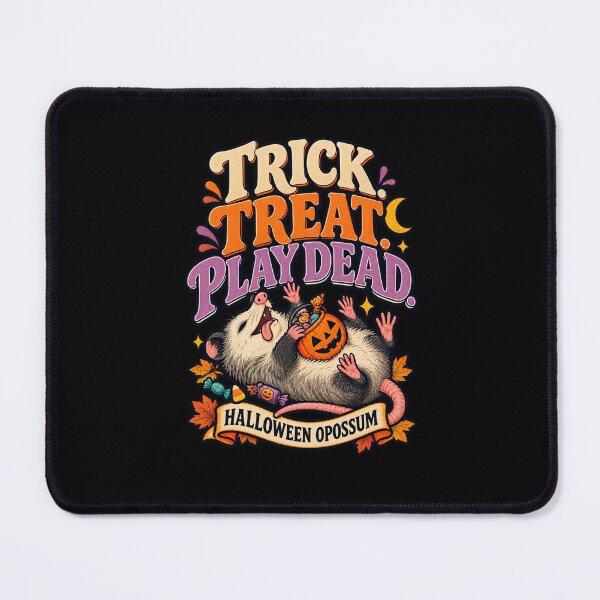 Item preview, Trick Treat Play Dead Halloween Opossum designed and sold by MOTIFOLK.