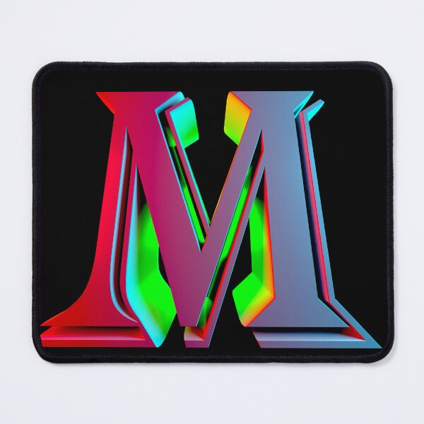 Item preview, Neon 3D Letter M - Retro Synthwave Style designed and sold by Creatigrafo.