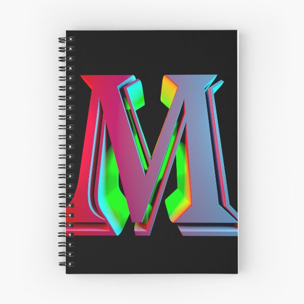 Item preview, Neon 3D Letter M - Retro Synthwave Style designed and sold by Creatigrafo.