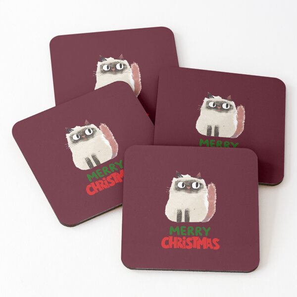 Item preview, Cute Ragdoll Cat Merry Christmas Holiday Art designed and sold by stormk10.