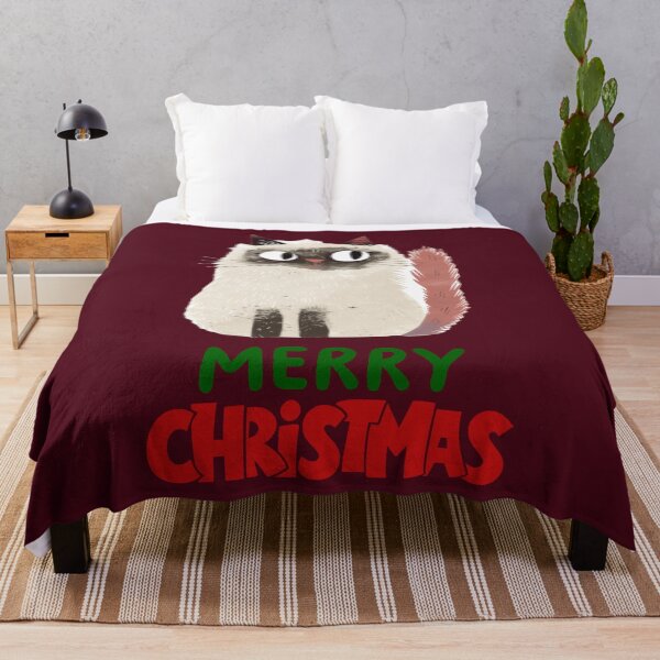 Item preview, Cute Ragdoll Cat Merry Christmas Holiday Art designed and sold by stormk10.