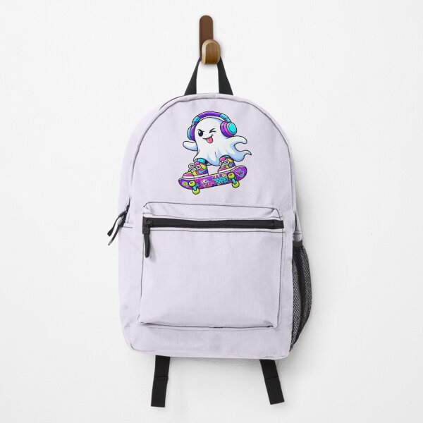 Item preview, Cute Skateboard Ghost | Funny Halloween Ghost with Headphones Cartoon designed and sold by MrDev.
