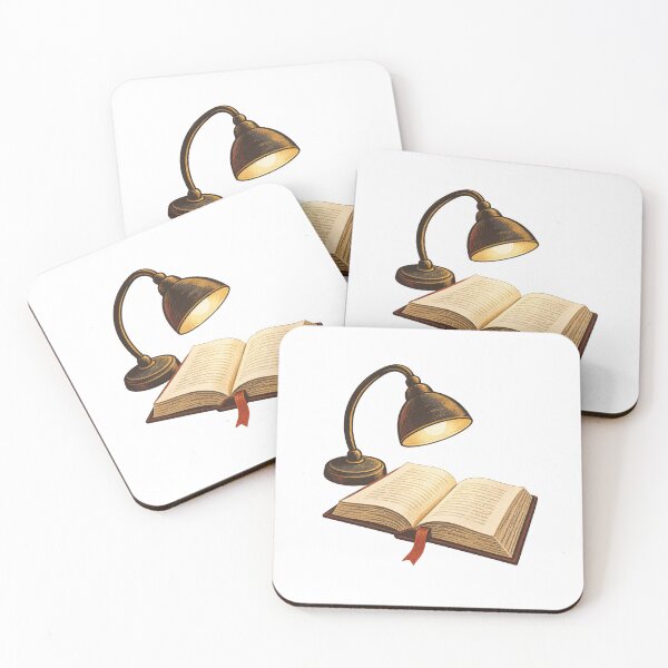 Item preview, Open Book and Reading Lamp — Warm Reader Illustration designed and sold by yashardesign.
