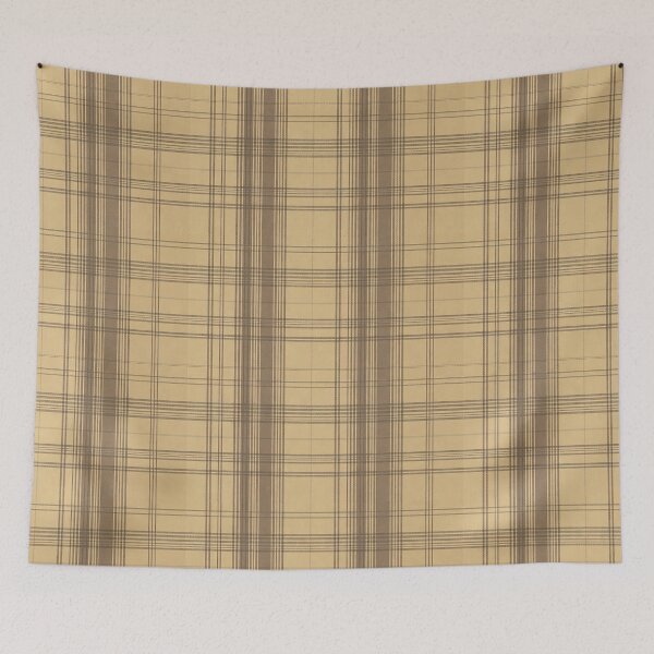 Item preview, Classic Plaid Tartan Pattern Neutral Tan Brown  designed and sold by Mindful Wall Art Studio.