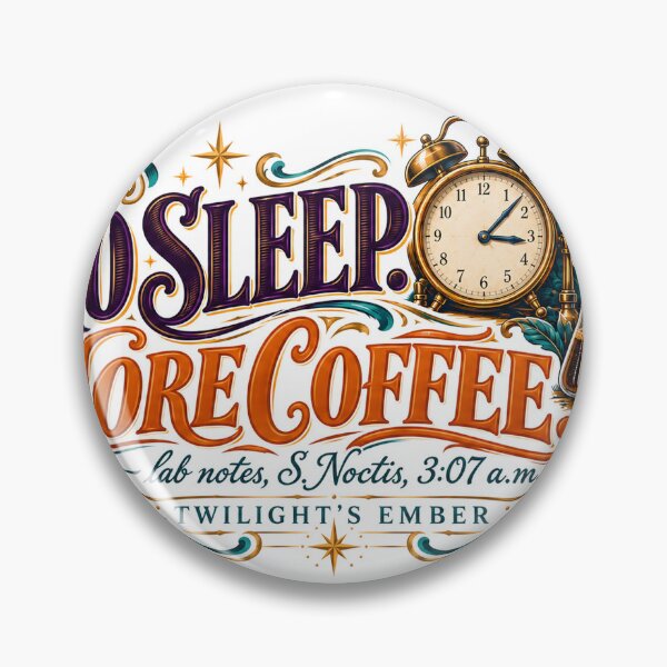 Item preview, No Sleep More Coffee Vintage Lettering Lab Notes Alarm Clock designed and sold by Alarm Clock Hero.