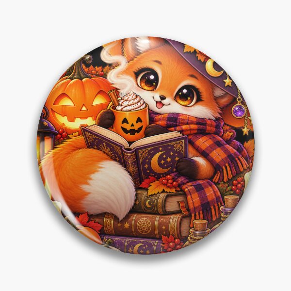 Item preview, Cute Fox Witch Reading – Cozy Halloween Books, Pumpkin Coffee & Autumn Magic designed and sold by Vsajanas.