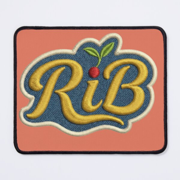 Item preview, RiB Script Vintage Denim Embroidered Graphic Style designed and sold by Rib-Brand.