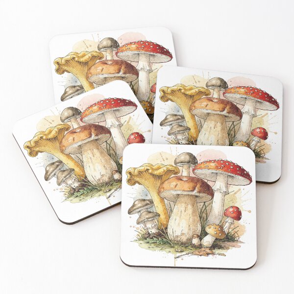 Item preview, Vintage Mushroom Forest Undergrowth Botanical Art designed and sold by PepolArt.
