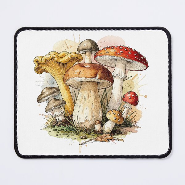 Item preview, Vintage Mushroom Forest Undergrowth Botanical Art designed and sold by PepolArt.