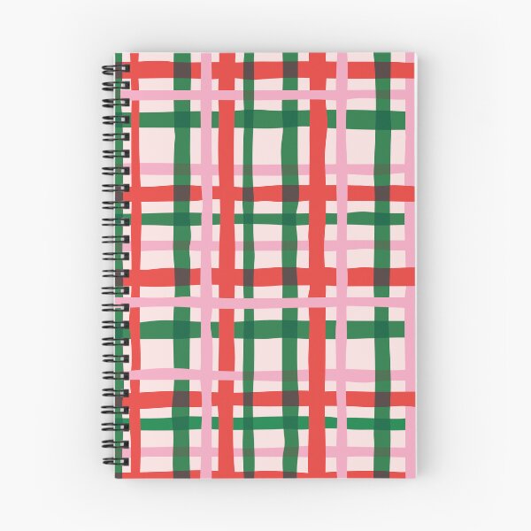 Item preview, Minimal Geometric Rectangles Lines 16 | Abstract Plaid Grid Coral Green Pink Christmas designed and sold by MarleneCanto.
