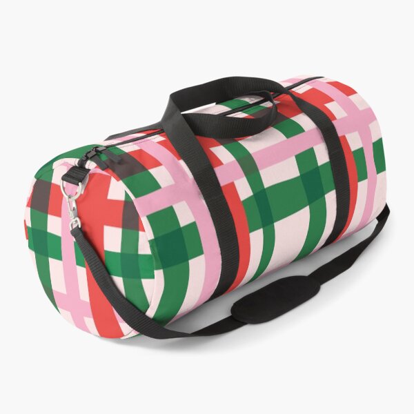 Artikelvorschau, Minimalistische geometrische Rechtecke und Linien 16 | Abstraktes Karomuster in Korallengrün und Rosa (Weihnachten) entworfen und verkauft von MarleneCanto.