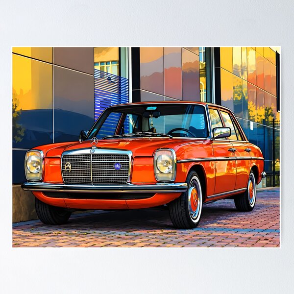 Item preview, Vintage Orange Classic Car Retro Automotive Street Art designed and sold by BlueStar45.