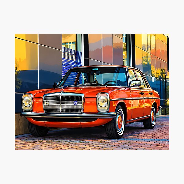 Item preview, Vintage Orange Classic Car Retro Automotive Street Art designed and sold by BlueStar45.